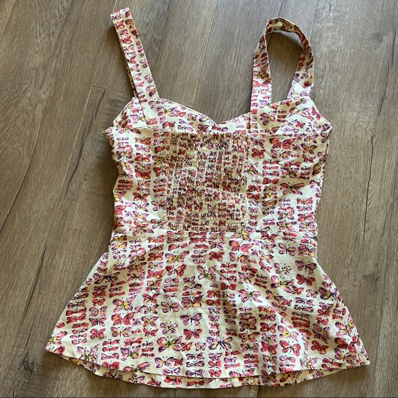 Anthropologie Girls From Savory Butterfly Top - Picture 8 of 8